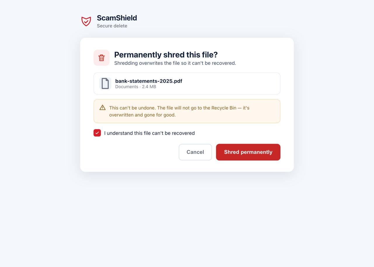 Private verification text setup